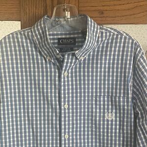 Men's Chap’s Large Blue Tones Button-Down Shirt
